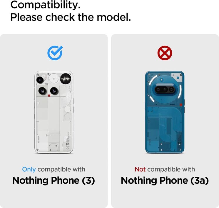Комплект защитных стекол Spigen (SGP) GLAS.tR SLIM Sensor Protected для Nothing Phone (3) AGL10208 - Clear: фото 6 из 11