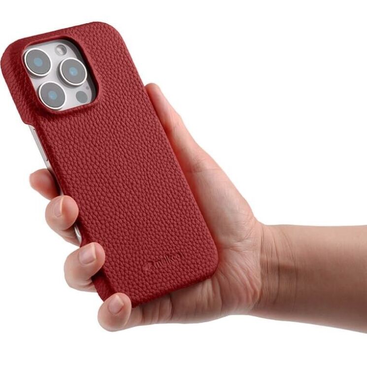 Кожаный чехол MELKCO Leather Case для Apple iPhone 16 Pro Max - Red: фото 4 из 5