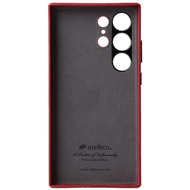 Кожаный чехол MELKCO Classic Case для Samsung Galaxy S24 Ultra (S928) - Red: фото 3 из 6