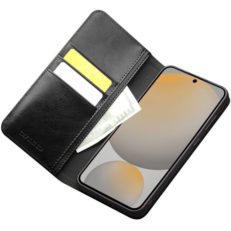 Кожаный чехол QIALINO Classic Case для Samsung Galaxy S25 FE (S731) - Black: фото 2 из 12