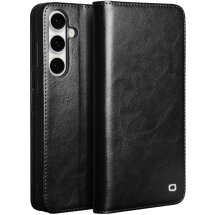 Кожаный чехол QIALINO Classic Case для Samsung Galaxy S25 FE (S731) - Black: фото 1 из 12