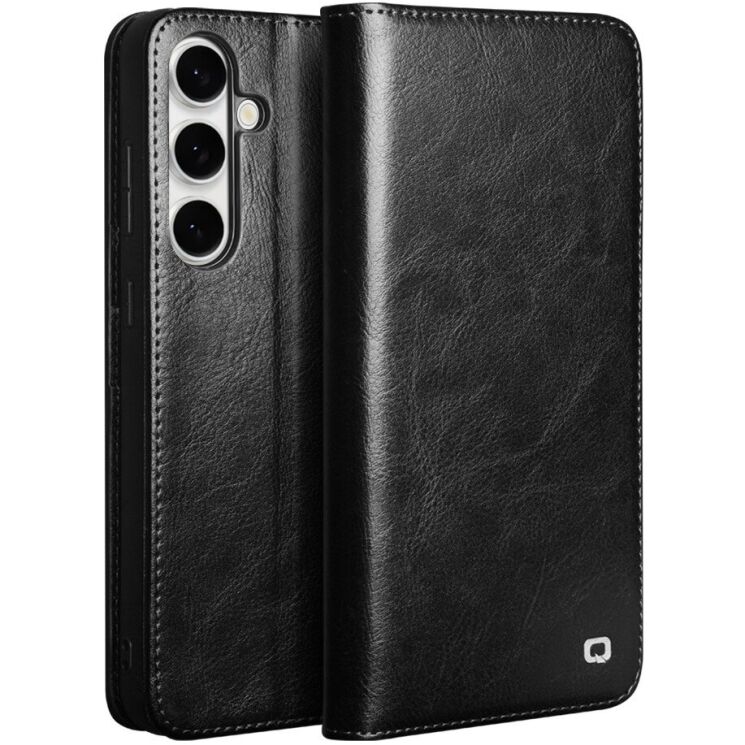 Кожаный чехол QIALINO Classic Case для Samsung Galaxy S25 FE (S731) - Black: фото 1 из 12