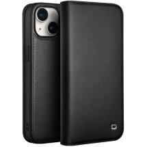 Кожаный чехол QIALINO Wallet Case для Apple iPhone 15 - Black: фото 1 из 6