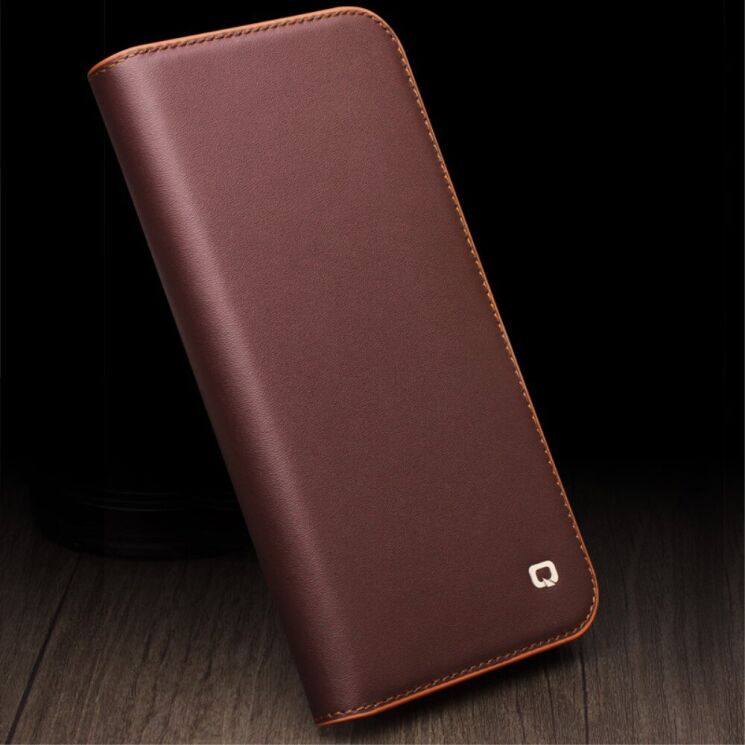 Кожаный чехол QIALINO Wallet Case для Apple iPhone 15 - Brown: фото 6 из 6