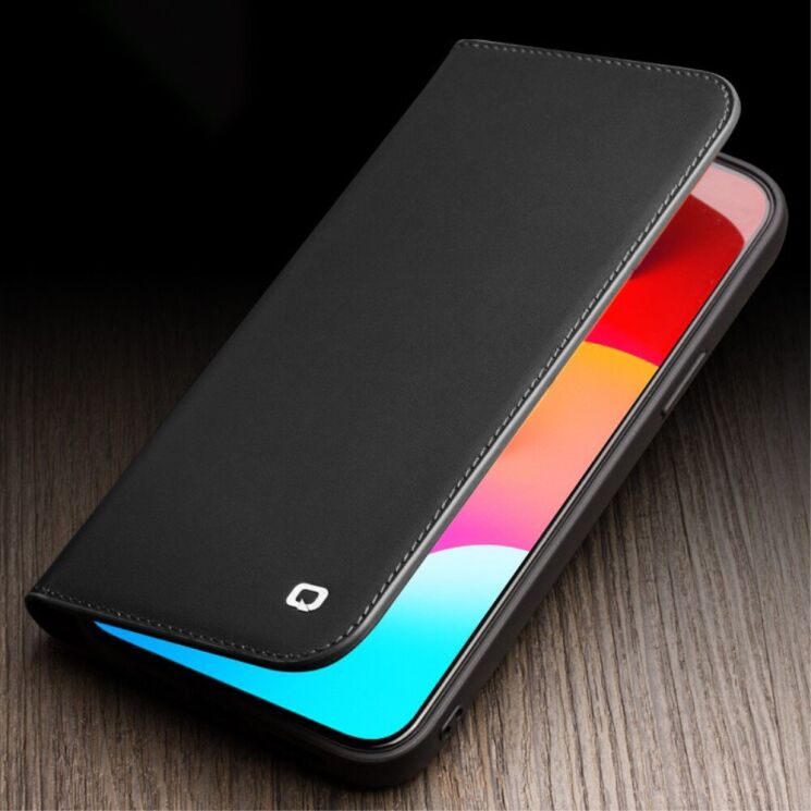 Кожаный чехол QIALINO Wallet Case для Apple iPhone 15 - Brown: фото 5 из 6