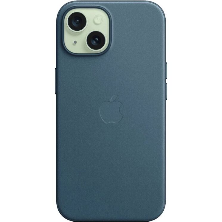 Оригинальный чехол FineWoven MagSafe для Apple iPhone 15 Plus (MT4D3) - Pacific Blue: фото 4 из 7