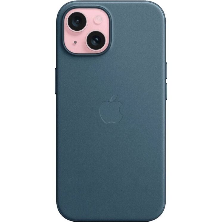 Оригинальный чехол FineWoven MagSafe для Apple iPhone 15 Plus (MT4D3) - Pacific Blue: фото 3 из 7