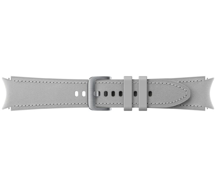 Оригінальний шкіряний ремінець Hybrid Band (Size M/L) для Samsung Galaxy Watch 4 / 4 Classic / 5 / 5 Pro / 6 / 6 Classic / 7 / FE (ET-SHR89LSEGRU) - Silver: фото 4 з 4