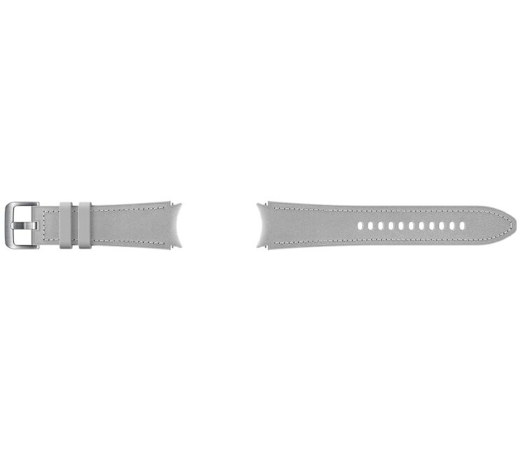 Оригінальний шкіряний ремінець Hybrid Band (Size M/L) для Samsung Galaxy Watch 4 / 4 Classic / 5 / 5 Pro / 6 / 6 Classic / 7 / FE (ET-SHR89LSEGRU) - Silver: фото 3 з 4
