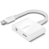 Переходник Belkin Lightning to 3.5 mm + Ligtning (F8J212btWHT) - White: фото 1 из 10