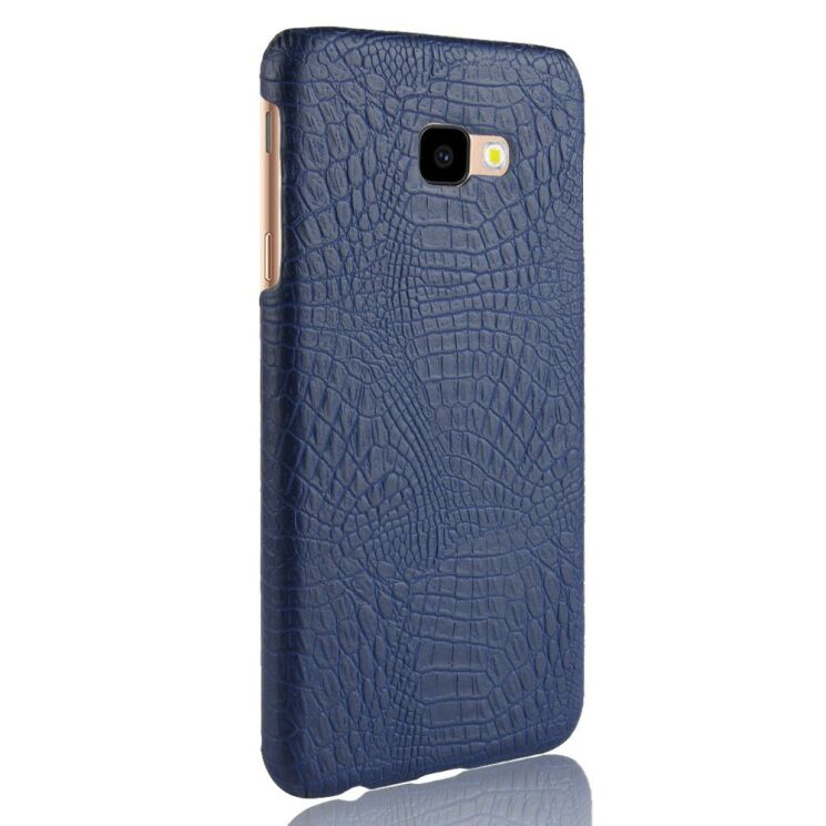 Пластиковый чехол Deexe Croco Style для Samsung Galaxy J4+ (J415) - Dark Blue: фото 3 из 4