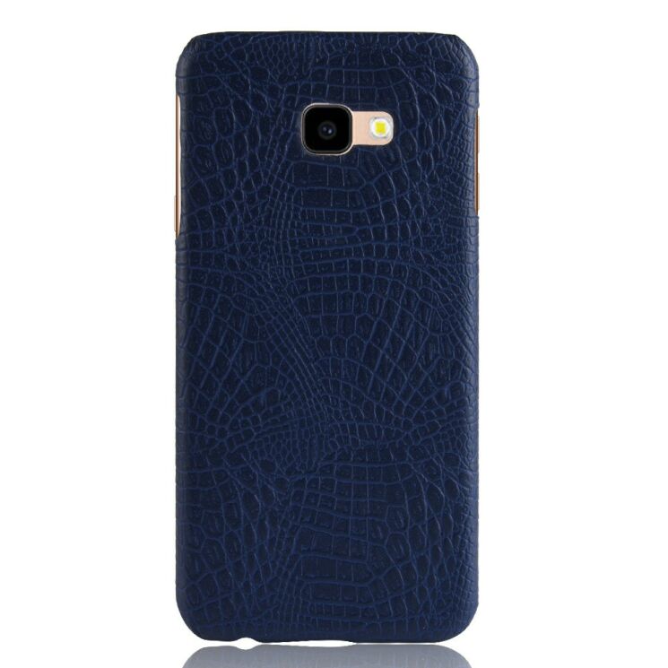 Пластиковый чехол Deexe Croco Style для Samsung Galaxy J4+ (J415) - Dark Blue: фото 2 из 4