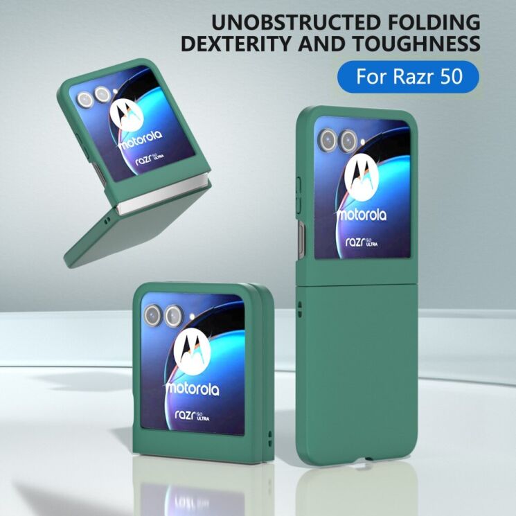 Пластиковый чехол Deexe Hard Shell (FF) для Motorola Razr 50 - Dark Green: фото 3 из 7