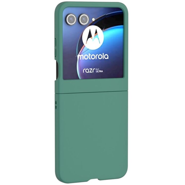 Пластиковый чехол Deexe Hard Shell (FF) для Motorola Razr 50 - Dark Green: фото 2 из 7