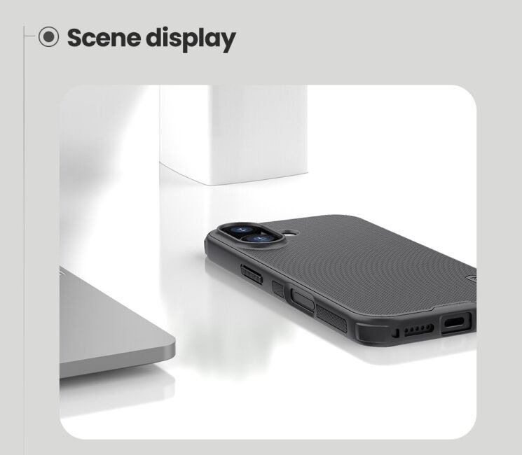 Пластиковый чехол NILLKIN Frosted Shield Pro для Apple iPhone 17 - Black: фото 16 из 17