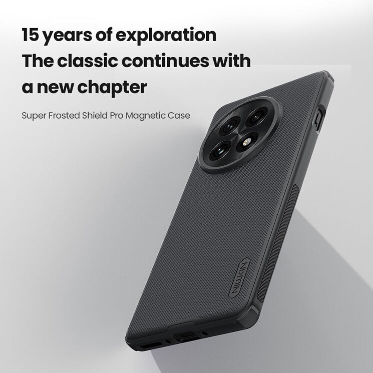 Пластиковый чехол NILLKIN Frosted Shield Pro Magnetic для OnePlus 13 - Black: фото 5 из 18
