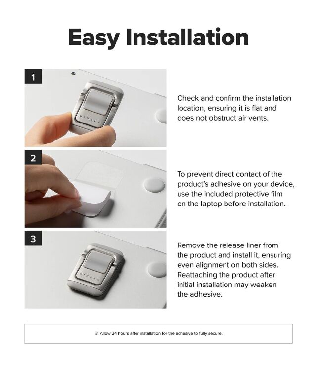 Підставка для ноутбуку Ringke Step-Fit Mini Stand (8800380463592) - Silver (982330S) Підставка для ноутбуку Ringke Step-Fit Mini Stand (8800380463592) - Silver: фото 14 з 16