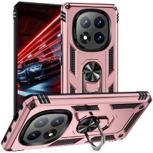 Противоударный чехол с подставкой Deexe Armor Case для Xiaomi Redmi Note 14 Pro Plus - Rose Gold: фото 1 из 7