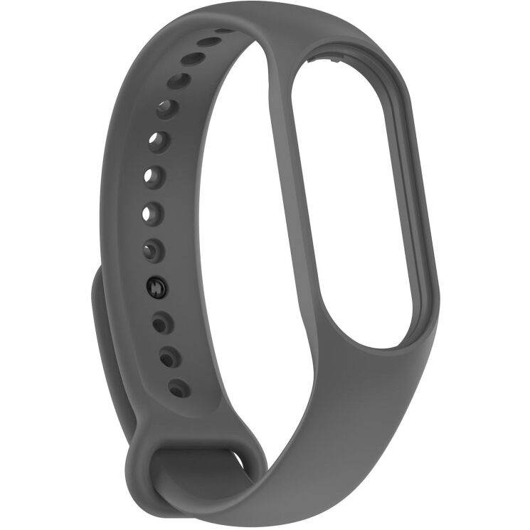 Ремешок ArmorStandart Silicone Strap для Xiaomi Mi Band 5 / Mi Band 6 / Mi Band 7 - Platinum Grey: фото 1 из 5