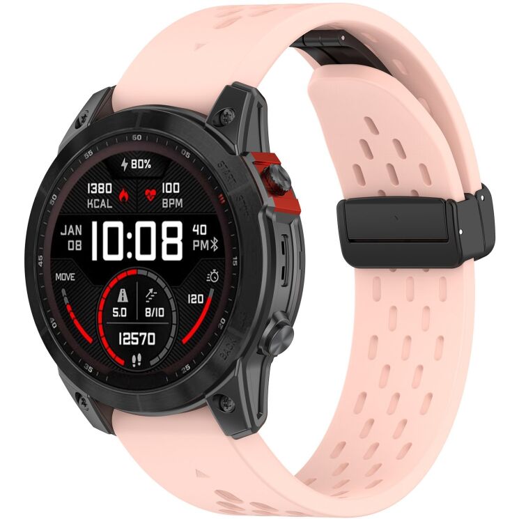 Ремінець Deexe Astra Strap для годинників Garmin з шириною кріплення QuickFit 20mm - Light Pink: фото 4 з 9
