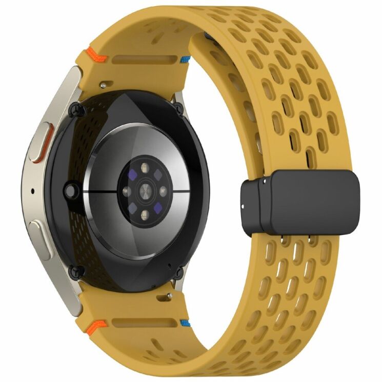 Ремешок Deexe Astra Strap для Samsung Galaxy Watch 4 / 4 Classic / 5 / 5 Pro / 6 / 6 Classic / 7 / FE - Yellow: фото 1 из 7