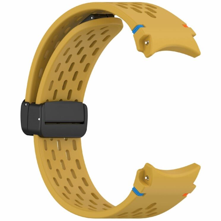 Ремешок Deexe Astra Strap для Samsung Galaxy Watch 4 / 4 Classic / 5 / 5 Pro / 6 / 6 Classic / 7 / FE - Yellow: фото 3 из 7