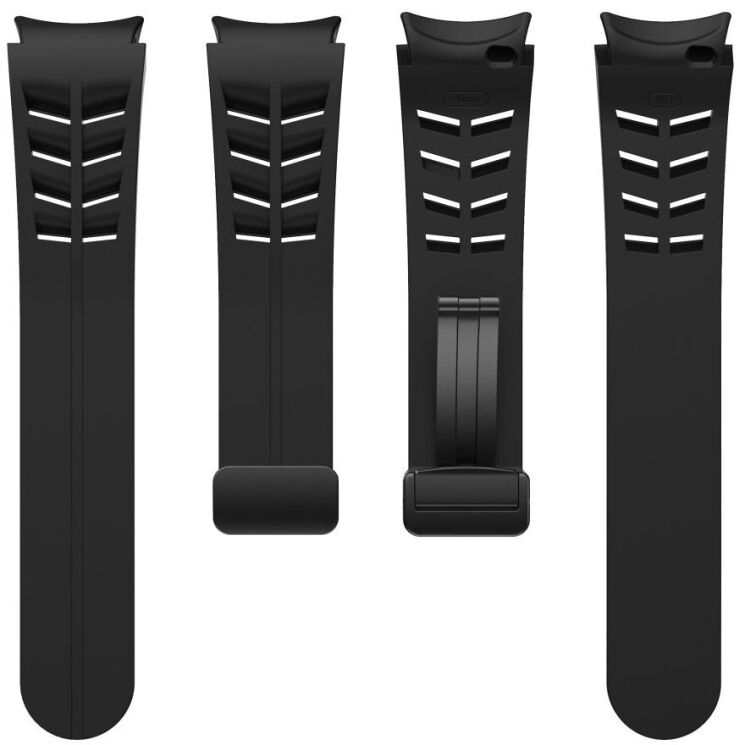 Ремінець Deexe Aurora Strap для Samsung Galaxy Watch 4 / 4 Classic / 5 / 5 Pro / 6 / 6 Classic / 7 / FE - Black: фото 5 з 8