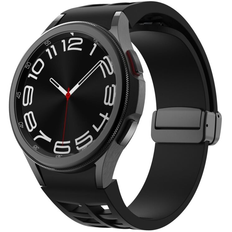 Ремінець Deexe Aurora Strap для Samsung Galaxy Watch 4 / 4 Classic / 5 / 5 Pro / 6 / 6 Classic / 7 / FE - Black: фото 2 з 8