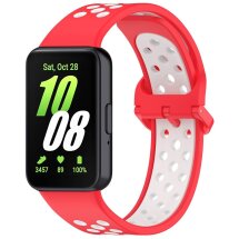 Ремінець Deexe Dot Color для Samsung Galaxy Fit 3 - Red / White: фото 1 з 7