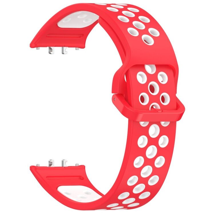 Ремінець Deexe Dot Color для Samsung Galaxy Fit 3 - Red / White: фото 3 з 7