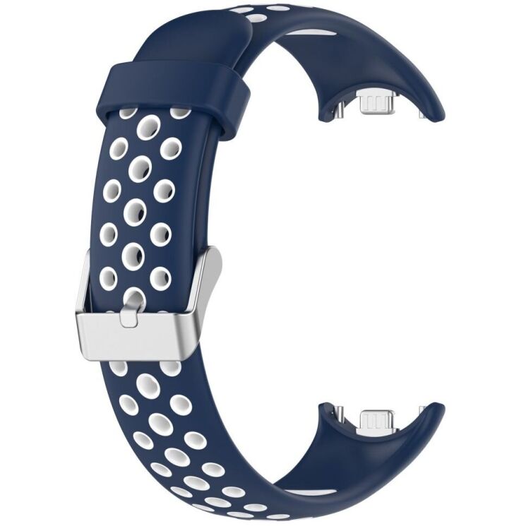 Ремешок Deexe Dot Color для Xiaomi Mi Smart Band 8 / 9 - Blue / White: фото 3 из 9