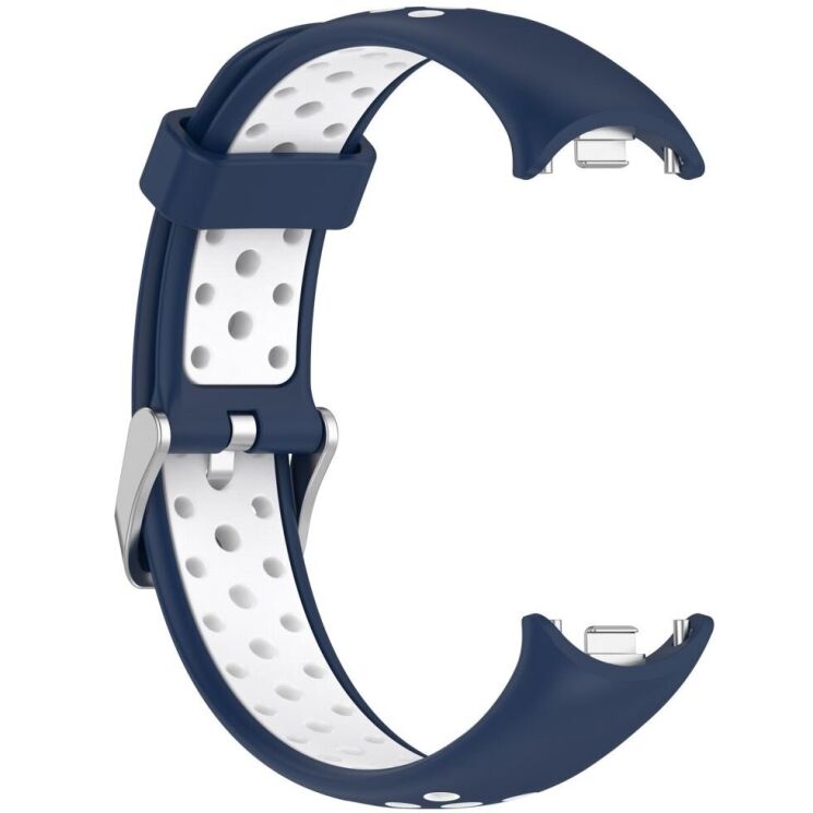 Ремешок Deexe Dot Color для Xiaomi Mi Smart Band 8 / 9 - Blue / White: фото 4 из 9