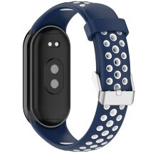Ремешок Deexe Dot Color для Xiaomi Mi Smart Band 8 / 9 - Blue / White: фото 1 из 9