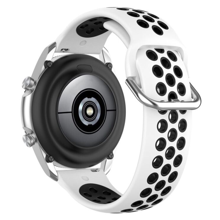 Ремешок Deexe Dual Color для Samsung Galaxy Watch 3 (41mm) - White / Black: фото 2 из 5