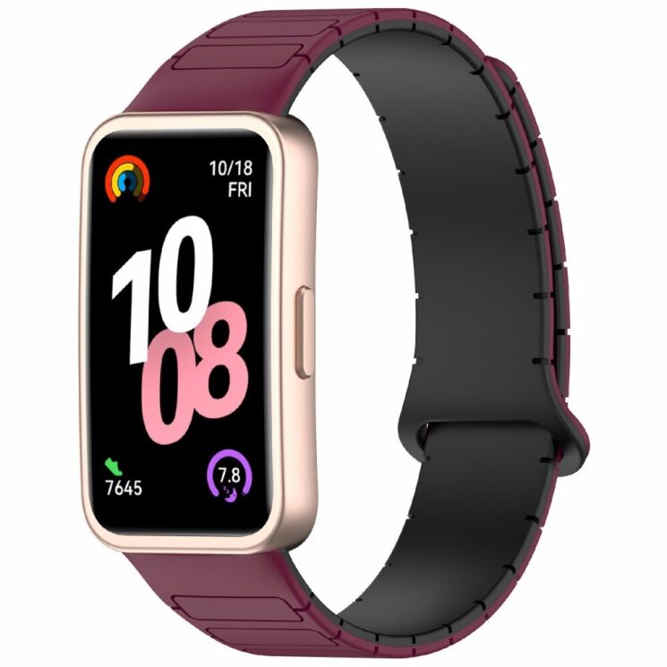 Ремешок Deexe Flexible Fit для Huawei Band 8 / 9 / 10 - Red / Black: фото 2 из 6