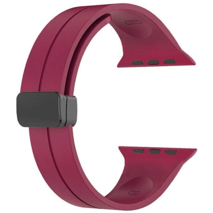 Ремінець Deexe Magnetic Braselet для Apple Watch 42 (Series 10) / 41 / 40 / SE 40 / 38 - Wine Red: фото 5 з 8