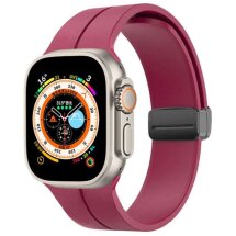 Ремешок Deexe Magnetic Braselet для Apple Watch 38 / 40 / SE 40 / 41 mm - Wine Red: фото 1 из 8