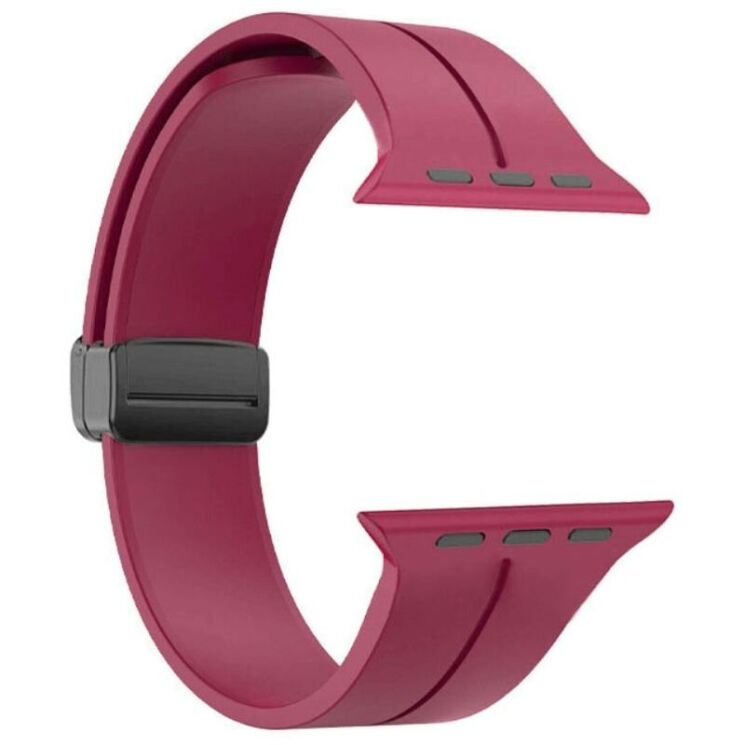 Ремінець Deexe Magnetic Braselet для Apple Watch 42 (Series 10) / 41 / 40 / SE 40 / 38 - Wine Red: фото 3 з 8