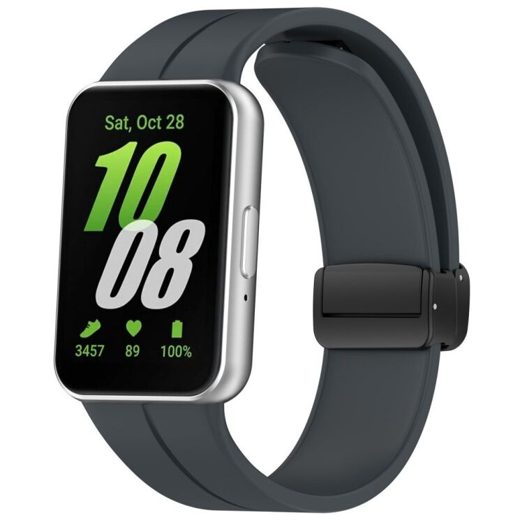 Ремешок Deexe Magnetic Braselet для Samsung Galaxy Fit 3 - Dark Grey: фото 1 из 9