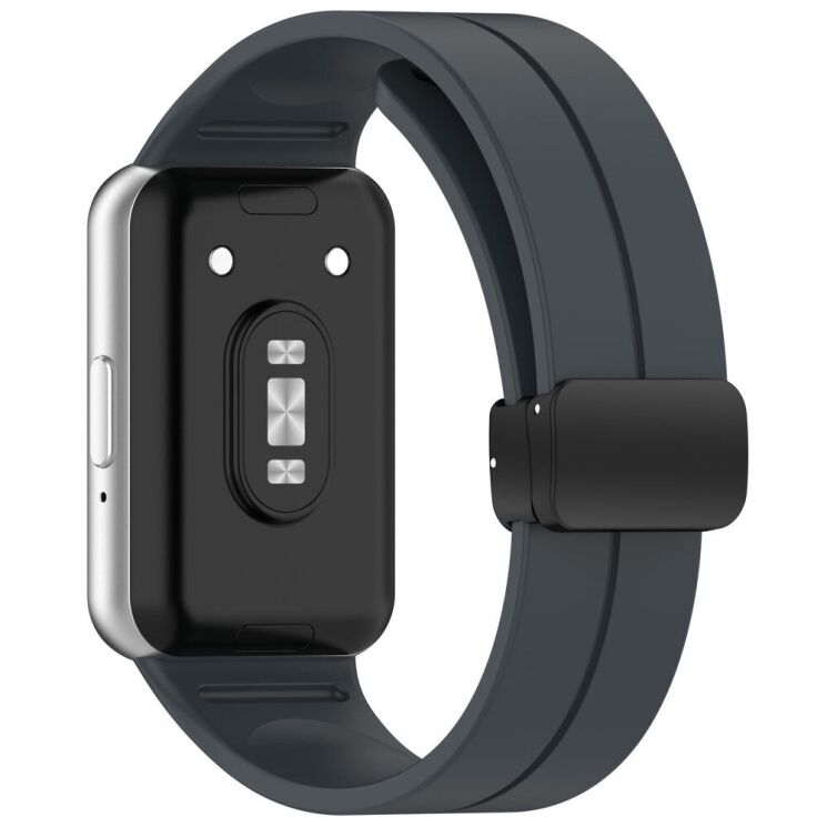 Ремешок Deexe Magnetic Braselet для Samsung Galaxy Fit 3 - Dark Grey: фото 2 из 9