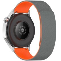 Ремешок Deexe Magnetic Silicone Strap для Huawei Watch GT 3 (42mm) - Grey / Orange: фото 1 из 5