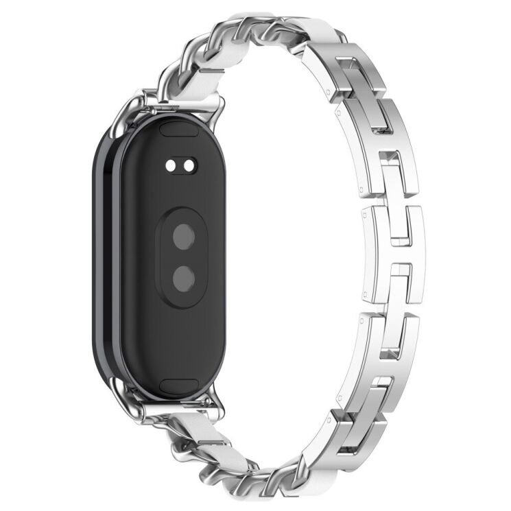 Ремешок Deexe Modern для Xiaomi Mi Smart Band 8 / 9 - Silver: фото 1 из 9