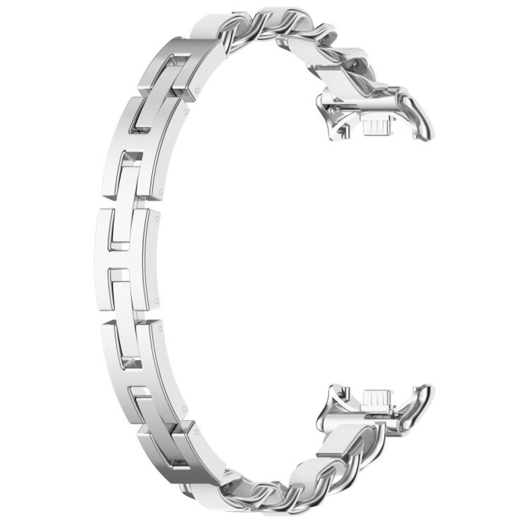 Ремешок Deexe Modern для Xiaomi Mi Smart Band 8 / 9 - Silver: фото 3 из 9