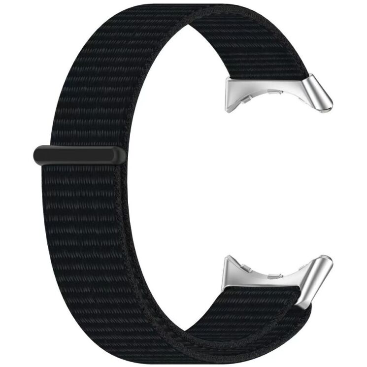 Ремешок Deexe Nylon Loop для Google Pixel Watch / Watch 2 / Watch 3 (41mm) - Black: фото 1 из 3