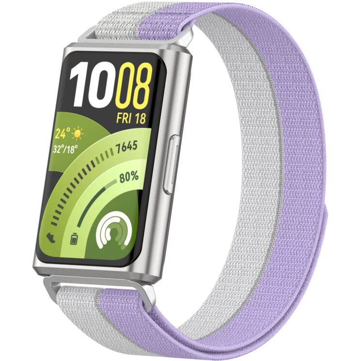 Ремешок Deexe Nylon Loop для Huawei Band 11 Pro / Band 11 - Purple (410606V) Ремешок Deexe Nylon Loop для Huawei Band 11 Pro / Band 11 - Purple: фото 3 из 5