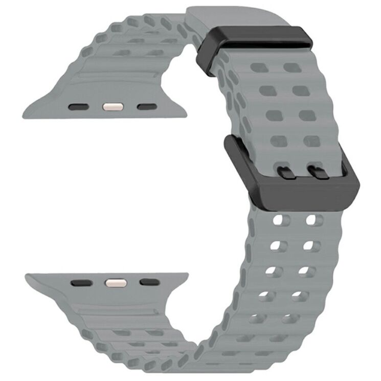 Ремешок Deexe Ocean Strap для Apple Watch 46 / 45 / 44 / SE 44 / 42 (Series 1-3) / Ultra / Ultra 2 - Light Grey: фото 1 из 1