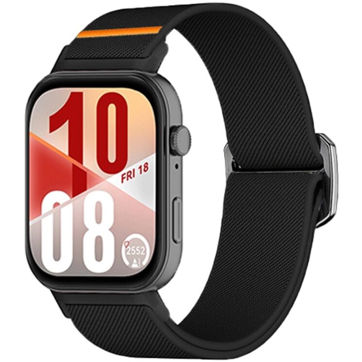Ремешок Deexe Orbit Flex для Huawei Watch Fit 4 Pro / Fit 4 / Fit 3 - Black: фото 2 из 3