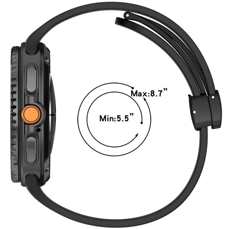 Ремешок Deexe Soft Line для Samsung Galaxy Watch 8 (40/44mm) / 8 Classic (43/47mm) / Ultra 2 - Orange: фото 5 из 5