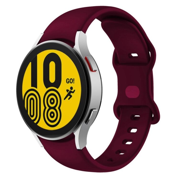 Ремінець Deexe Soft Silicone для Samsung Galaxy Watch 5 (40/44mm) / 5 Pro (45mm) - Wine Red: фото 1 з 3