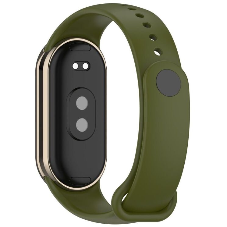 Ремешок Deexe Soft Silicone для Xiaomi Mi Smart Band 8 / 9 - Army Green: фото 1 из 5